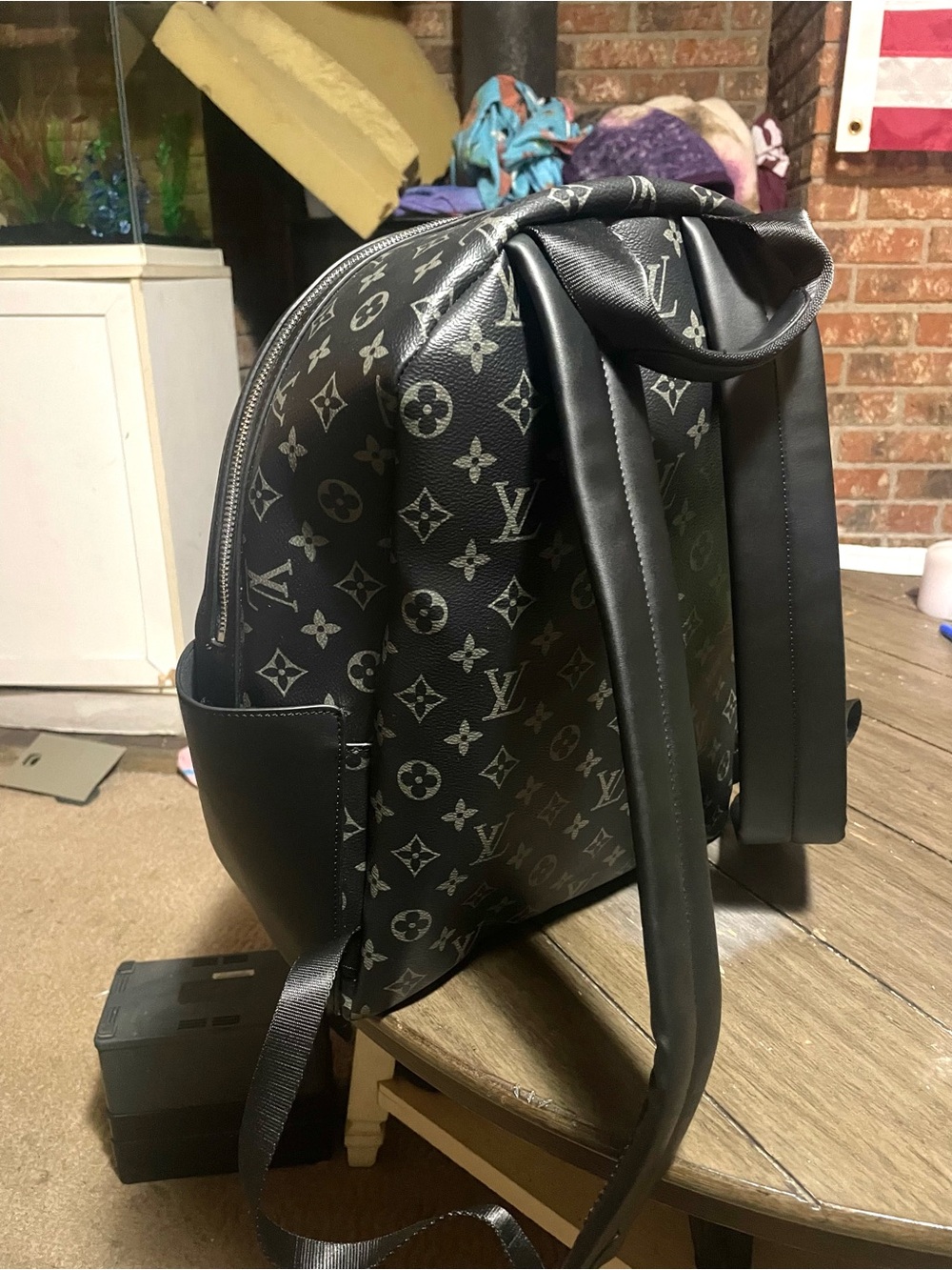 Louis Vuitton Black & Gray Monogram Backpack - Picture 3 of 5